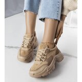 Gemre Beige sneakers made of combined materials Jenna | Shoptok.si