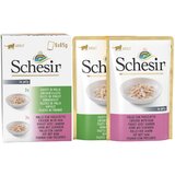 Schesir Jelly vrećice 6 x 85 g - Mješovito pakiranje: Piletina + Piletina sa šunkom | shoptok.hr