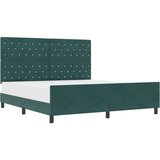 vidaXL Postelja v temno zeleni barvi, 180x200 cm, žamet, (22049629) | Shoptok.si