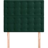  Uzglavlje tamnozeleno 90x5x118/128 cm baršunasto | shoptok.hr