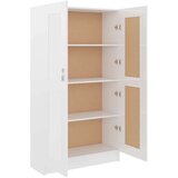 vidaXL Ormarić za knjige visoki sjaj bijeli 82,5x30,5x150 cm iverica | shoptok.hr