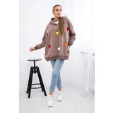Kesi Insulated sweatshirt with mocha motif of strawberries | shoptok.hr