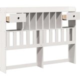 vidaXL Vzglavje s predelki bela 150 cm trdna borovina | Shoptok.si