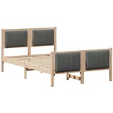 vidaXL Okvir kreveta smeđe i tamnosivo 120 x 200 cm Masivna borovina | shoptok.hr