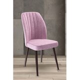 Hanah home set trpezarijskih stolica Platinum 2 kom, roze tkanina Jerry, braon metalne noge | Eponuda.com