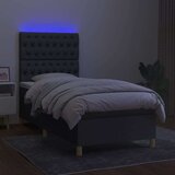  Box spring s madracem LED tamnosivi 100x200 cm tkanina | shoptok.hr