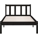  Okvir za krevet od borovine crni 75 x 190 cm jednokrevetni | shoptok.hr