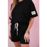 Kesi Włoski Women's butter set with high-waisted shorts black | Shoptok.si