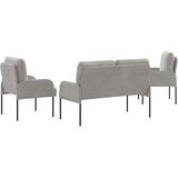  Setovi sofa 3 pcs Svijetlo siva 115 x 56 x 80 cm Šperploča | Eponuda.com