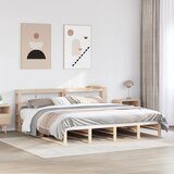 Maison Chic Posteljni okvir - Dvoposteljna postelja - Zakonska postelja brez vzmetnice 180x200 cm trdna borovina-J3399, (21760417) | Shoptok.si