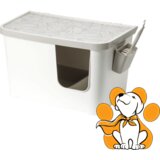 Moderna casetta camelia soft white, toalet za mačke sa lopaticom za posip Cene