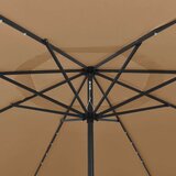  Zunanji senčnik z LED Lučkami 400 cm taupe, (20611060) | Shoptok.si