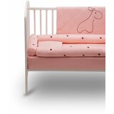 Stefan posteljina sa ogradicom od pamučnog satena roze boje cene