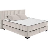 MID.YOU POSTELJA Z VZMETNICO 180 cm x 200 cm , tekstil, leseni material bež | Shoptok.si