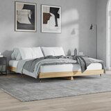 Maison Chic Posteljni okvir - Dvoposteljna postelja - Zakonska postelja brez vzmetnice hrast 140x200 cm inženirski les-J12025, (21759106) | Shoptok.si