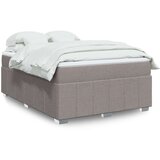 vidaXL Box spring postelja z vzmetnico taupe 160x200 cm blago, (21305295) | Shoptok.si