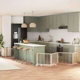  Vrata za pse s vratašcima 12 panela sklopiva 960 cm drvo topole | shoptok.hr