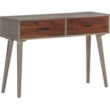  Konzolni stol sivi 110x35x75 cm od masivnog grubog drva manga | shoptok.hr
