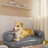  Ergonomski pjenasti krevet za pse sivi 75 x 53 cm umjetna koža | shoptok.hr