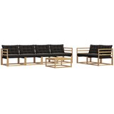  Set vanjskih sofa 7 pcs Bijela i crna 79 x 79 x 37 cm | Eponuda.ba