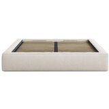 Micadoni Krem tapecirani bračni krevet s prostorom za odlaganje s podnicom 200x200 cm Simon Olivia – | shoptok.hr