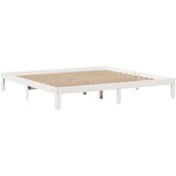 vidaXL Knjižna postelja brez vzmetnice bela 180x200 cm trdna borovina | Shoptok.si