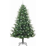 vidaXL Umjetno božićno drvce s rasvjetom i setom kuglica Zelena 240 cm | shoptok.hr