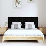  Uzglavlje za krevet Crno 159,5x3x60 cm od masivne borovine | shoptok.hr