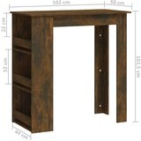 vidaXL Barski stol sa stalkom boja hrasta 102 x 50 x 103,5 cm iverica | shoptok.hr
