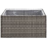  Vrtna sadilica siva 80 x 80 x 40 cm od poliratana | shoptok.hr