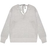Marisse Sweater With A Neckline At The Back L-Sw-3704 Silver | shoptok.hr