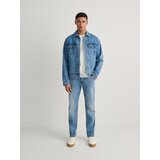Reserved - Slim traperice isprana izgleda - plava | shoptok.hr