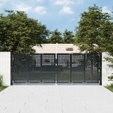 vidaXL vrtna vrata antracit 300 x 125 cm čelična | shoptok.hr