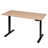  Električni radni stol 120x60 cm, podesiva visina 72-118 cm, svijetli hrast ModernHome Slike
