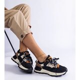 Gemre Black sneakers adorned with animal motif Soria | Shoptok.si