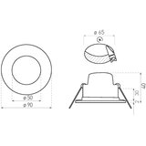  LED kupatilsko ugradno stropno svetlo LED/5W/230V 3000K IP65 belo | Eponuda.com