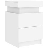  Noćni ormarić s LED svjetlima bijeli 35x 39 x 55 cm | shoptok.hr