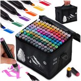Nukido NK-913 Alcohol Markers Set with Bag - 120 Vibrant Colors for Artists, (21740218) Cene