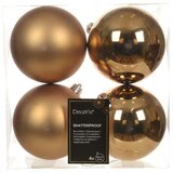 Dekordom Novogodišnji set kugli za jelku 4pcs 10cm 022615 - Pecan brown - KMG | ePonuda.com