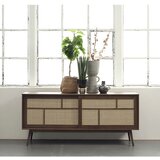 Unique Furniture Tamno smeđa niska komoda u dekoru hrasta s kliznim vratima 180x80 cm Barrali – | shoptok.hr