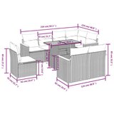 vidaXL 9-dijelni set vrtnih sofa s jastucima crni od poliratana | shoptok.hr