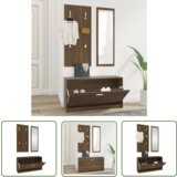 The Living Store Komplet omaric za čevlje 3 v 1 rjavi hrast inženirski les - Komplet Omaric Za Čevlje, (21744611) | Shoptok.si