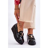 LEMAR Black Felicita Patent Wedge Loafers | shoptok.hr