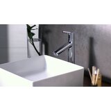 Hansgrohe enoročna armatura za umivalnik Talis S 190 z zgornjim delom sifona (72031000) | Shoptok.si
