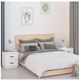  Noćni ormarići 2 kom bijeli 40 x 34 x 45 cm od masivne borovine | shoptok.hr