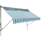 SUNFUN tenda s nosačem (plavo-bijele boje, širina: 2,5 m, izvlačenje: 1,3 m)
