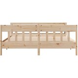  Okvir kreveta bez madraca 200 x 200 cm od masivne borovine - Prirodna 200 x 200 cm | shoptok.hr