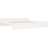 The Living Store Posteljni okvir bel iz trdnega lesa 200x200 cm - Posteljni Okvir, (21530104) | Shoptok.si