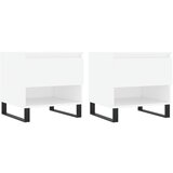 vidaXL Klubska mizica 2 kosa bela 50x46x50 cm inženirski les, (20907969) | Shoptok.si