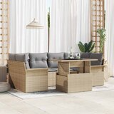 Sjedeća garnitura za vrt 7 kom. Bež [Sintetički]: Poli Ratan 234 x 132,5 x 85 cm | shoptok.hr